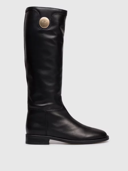 Кожаные сапоги Giuseppe Zanotti черные