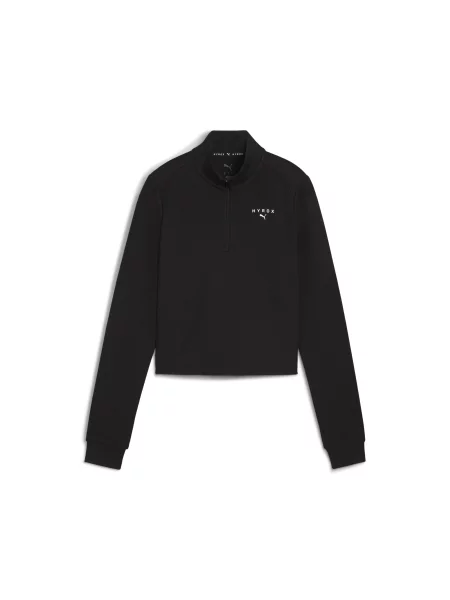PUMA Sportovní mikina Puma x Hyrox Cloudspun černá bílá