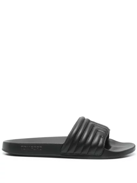 Papuci Tom Ford din piele negru