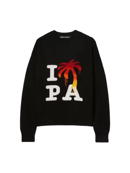 Sweter Palm Angels wełniany czarny