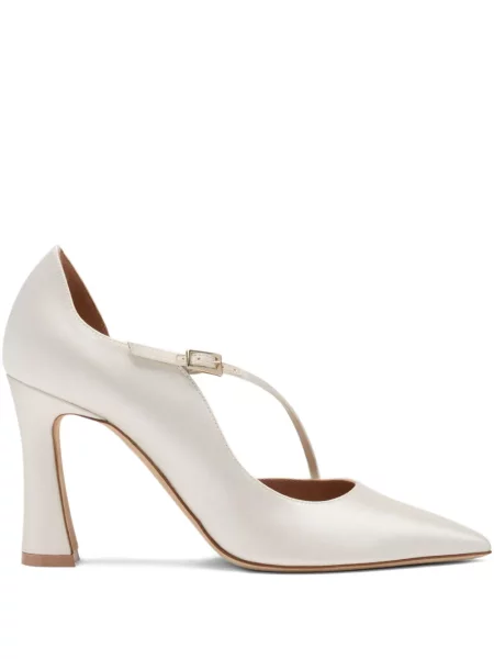 Pantofi cu toc Malone Souliers cu cataramă alb
