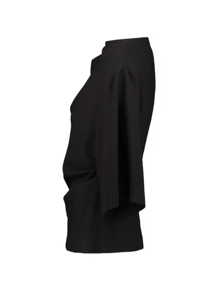 Top Drhope asimetric drapat negru