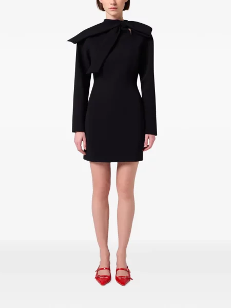 Rochie mini Msgm cu funde cu spatele deschis negru