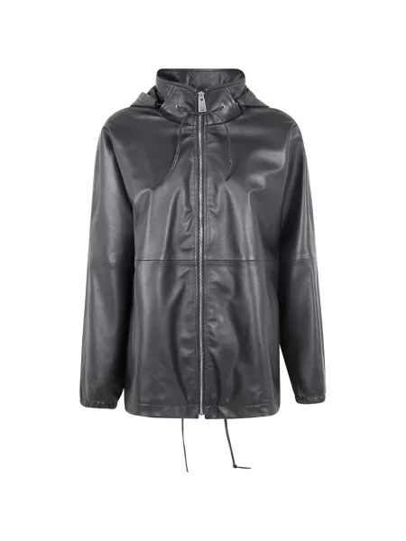 Geanta de piele Liviana Conti cu glugă negru