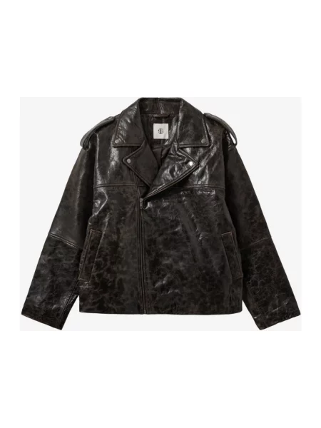 Kurtka skórzana The Garment brązowa