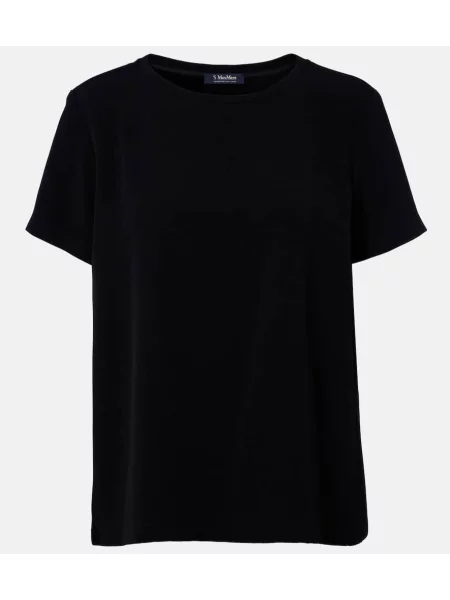 Tricou 's Max Mara din satin negru