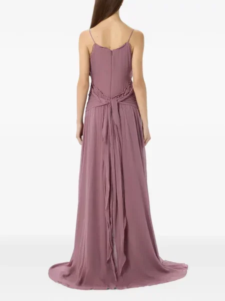 Rochie maxi Blumarine cu decolteu în V roz