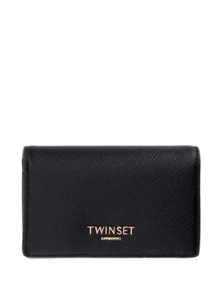 Портмоне Twinset с автограф черно