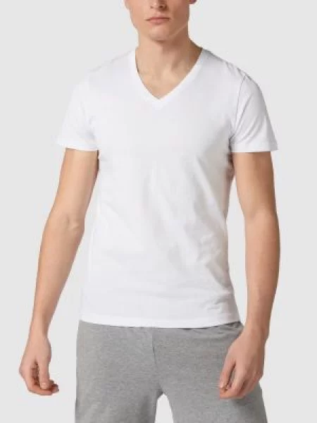 T-shirt z bawełny w zestawie 2 szt. Mcneal biała