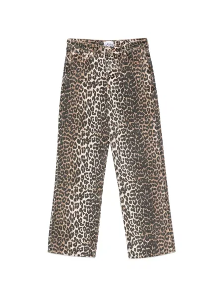 Blugi Ganni cu imagine cu model leopard