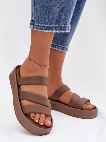 Sandale Boto cu platformă kaki