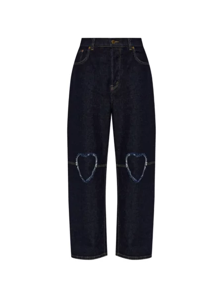 Blugi Moschino cu motiv cu inimi albastru