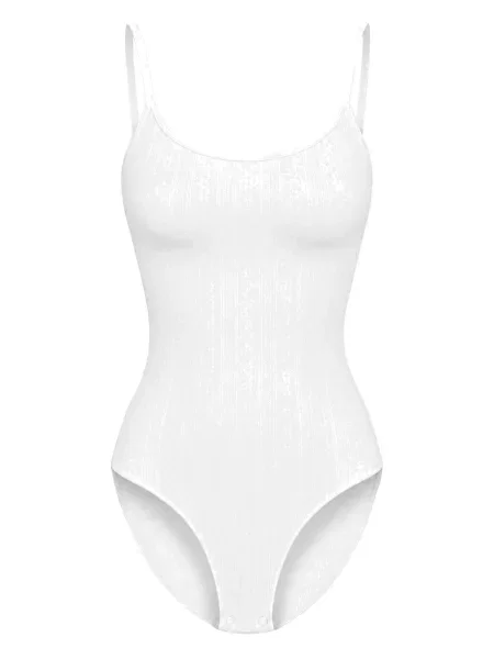 Cfab Alakformáló body Jacquard Shapewear mit Slip' fehér