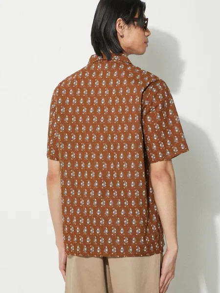 Košile Universal Works Road Shirt hnědá