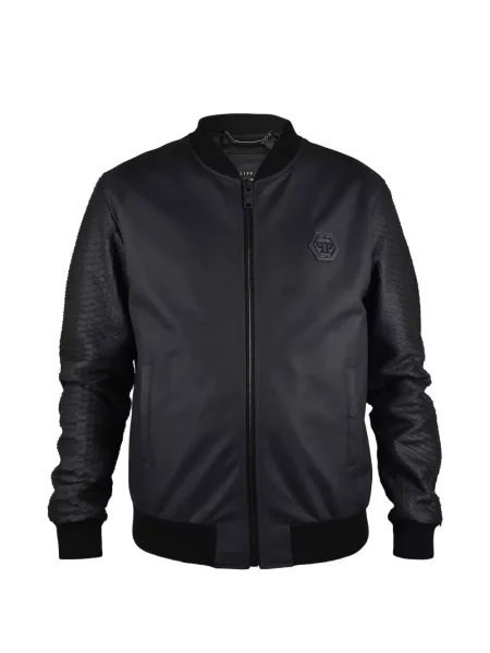 Geanta de piele Philipp Plein negru