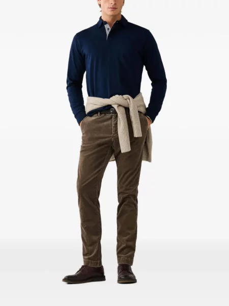 Pantaloni Hackett London de catifea cord maro