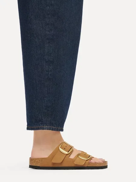 Кожаные шлепанцы Birkenstock с пряжкой