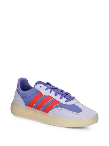Pantaloni Adidas cu dungi alergare cu broderie albastru