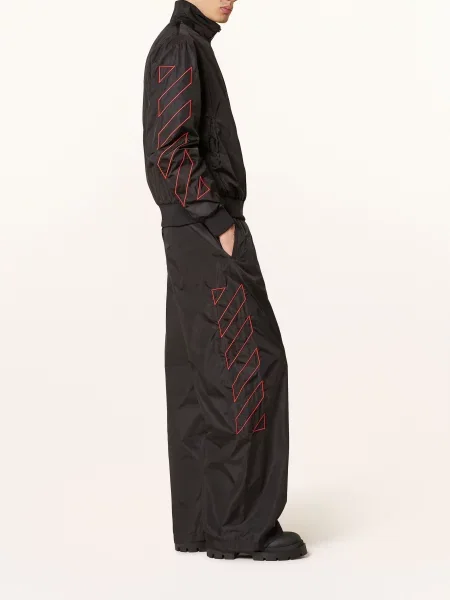 Off-White Spodnie Dresowe schwarz białe