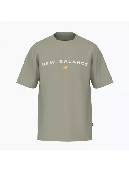 Мъжки New Balance Reimagined Графична тениска olivine зелено