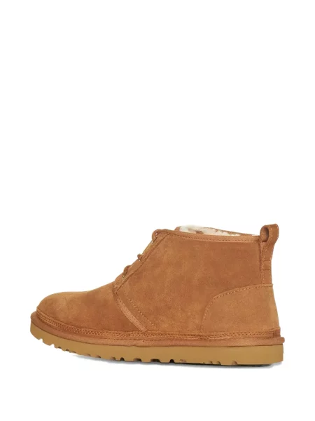 Botine Ugg cu șireturi din piele de căprioară maro