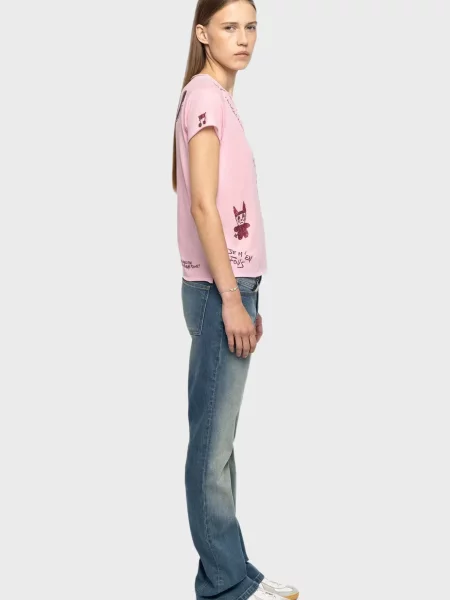 Футболка Zadig&voltaire рожева