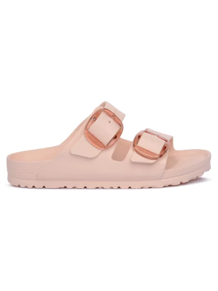 Pantofle Birkenstock s přezkou růžové