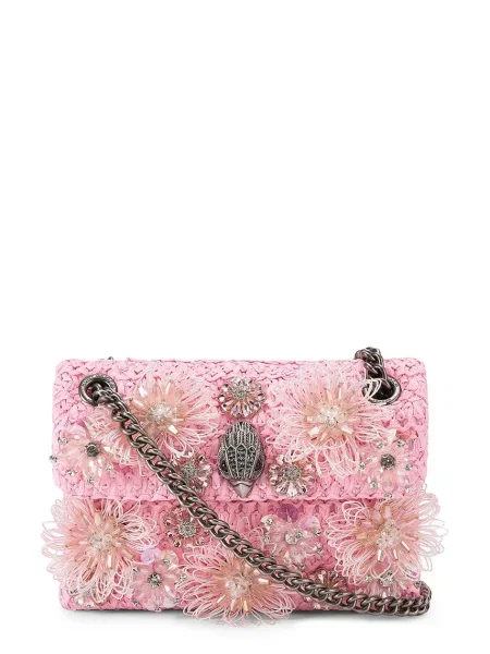 Kurt Geiger London geantă crossbody pentru femei Raffia Mini Kensington roz
