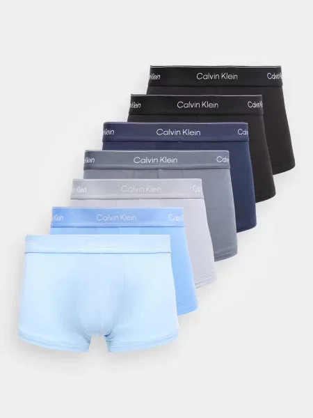 Calvin Klein Boxerky námornícka modrá / azúrová / svetlomodrá / sivá / tmavosivá čierna