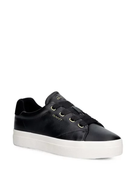 Sneakerși Gant din piele cu autograf negru