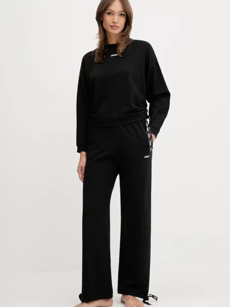 HUGO spodnie lounge CASUAL_PANT gładkie czarny