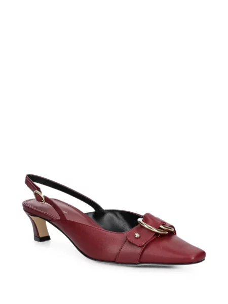 Pantofi cu toc Michael Michael Kors din piele slingback roșu