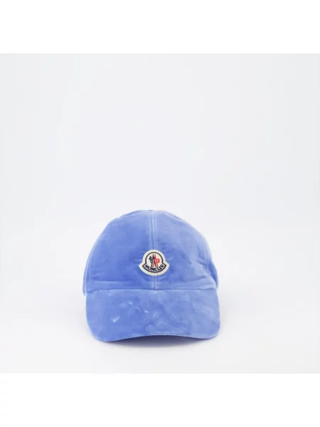 Czapka z daszkiem Moncler z logo niebieska