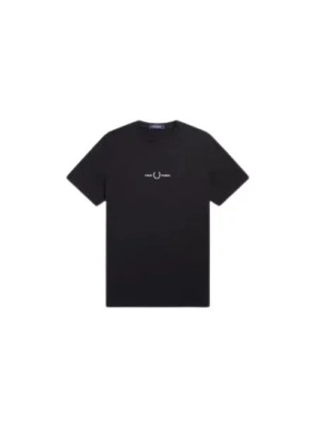 Haftowana koszulka Fred Perry czarna