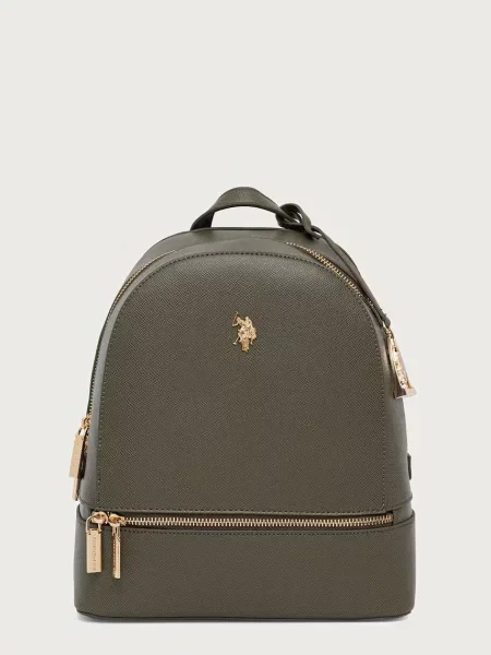 U.S. Polo Assn. rucsac pentru femei cu imitație de piele Jones verde