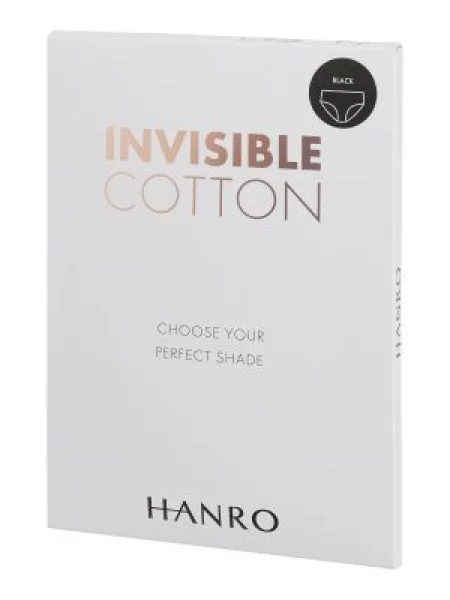Majtki z dodatkiem streczu — bezszwowy model ‘Invisible Cotton’ Hanro czarne
