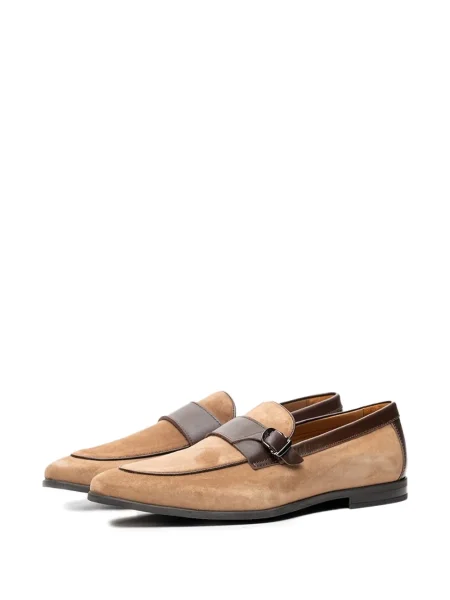 Loafersy Poche Paris brązowe