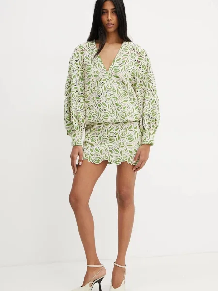 Luisa Spagnoli sukienka mini oversize zielony