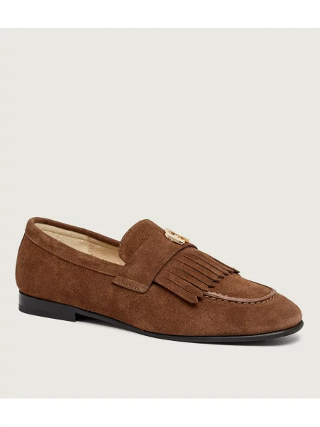 Furla Pantofi loafer Furla Heritage | piele întoarsă maro