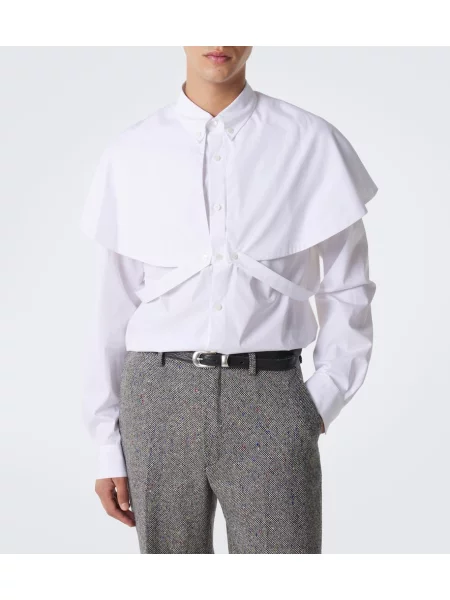Cămașă Dries Van Noten din poplin alb