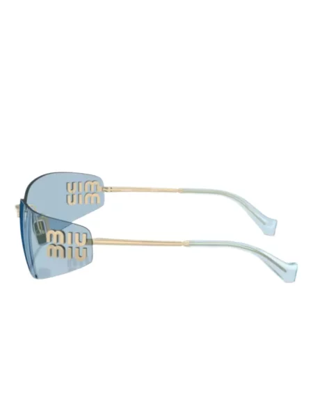 Ochelari de soare Miu Miu Eyewear cu imprimeu geometric auriu