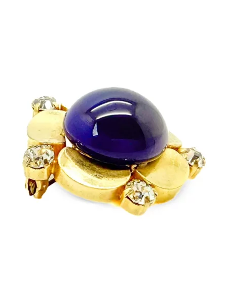Květinová brož Christian Dior Pre-owned zlatá