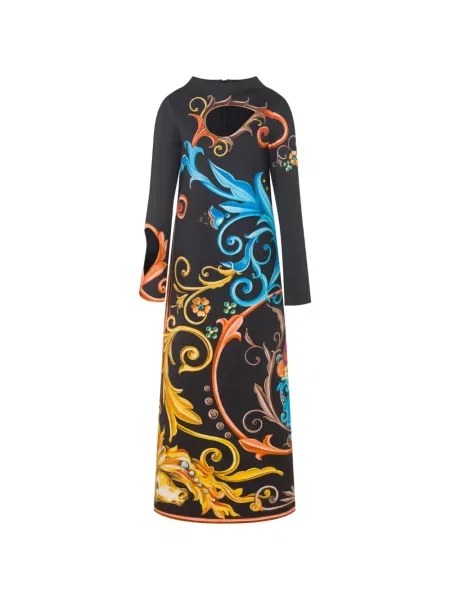 Rochie maxi Moschino cu imagine negru