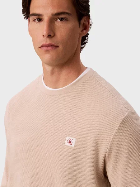 Лонгслив Calvin Klein Jeans бежевый