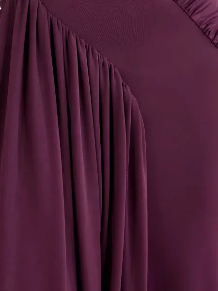 Fustă Rabanne cu volane drapată violet