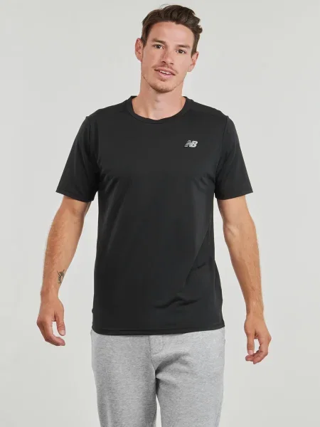 Rövid ujjú futó rövid póló New Balance fekete