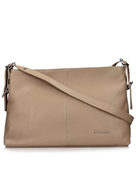 Кожаная сумка Toscanio бежевая