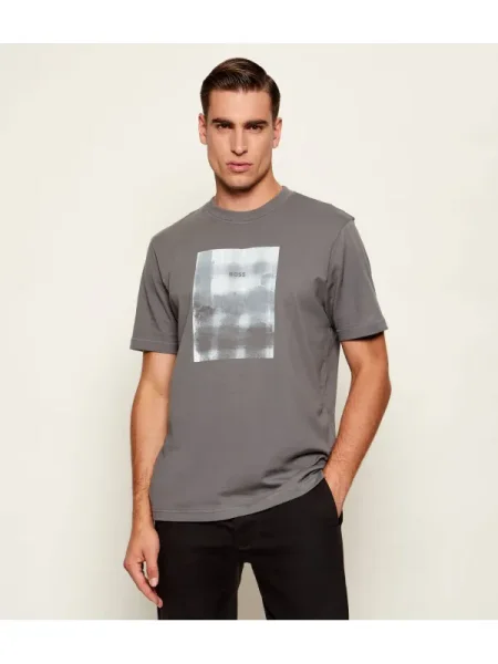 BOSS ORANGE Tricou Te_brokenic gri