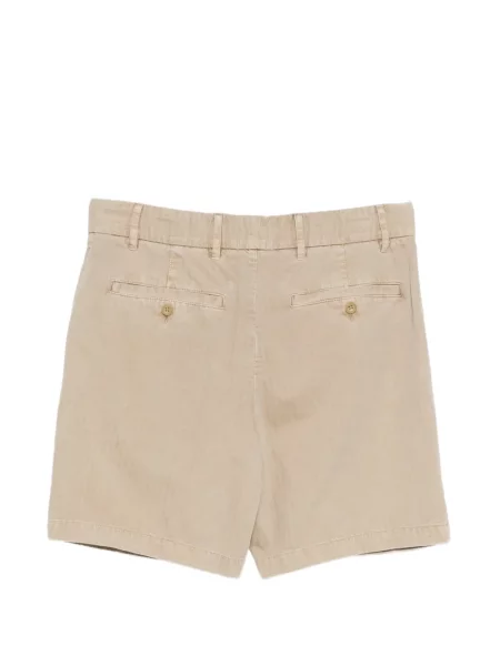 Pantaloni scurți James Perse cu model herringbone maro