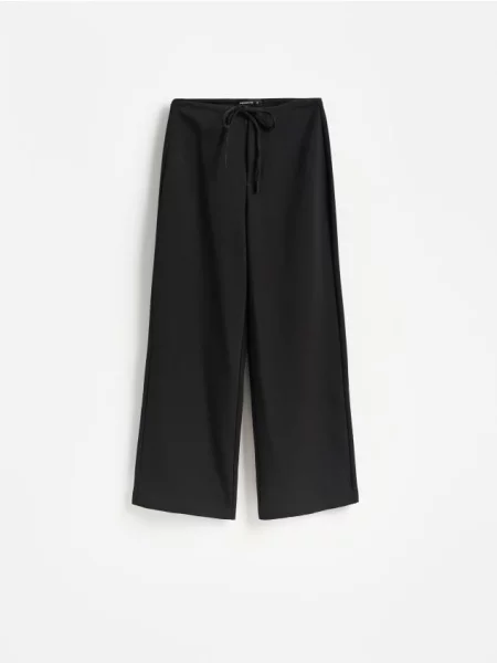 Reserved Pantaloni cu șnur decorativ negru